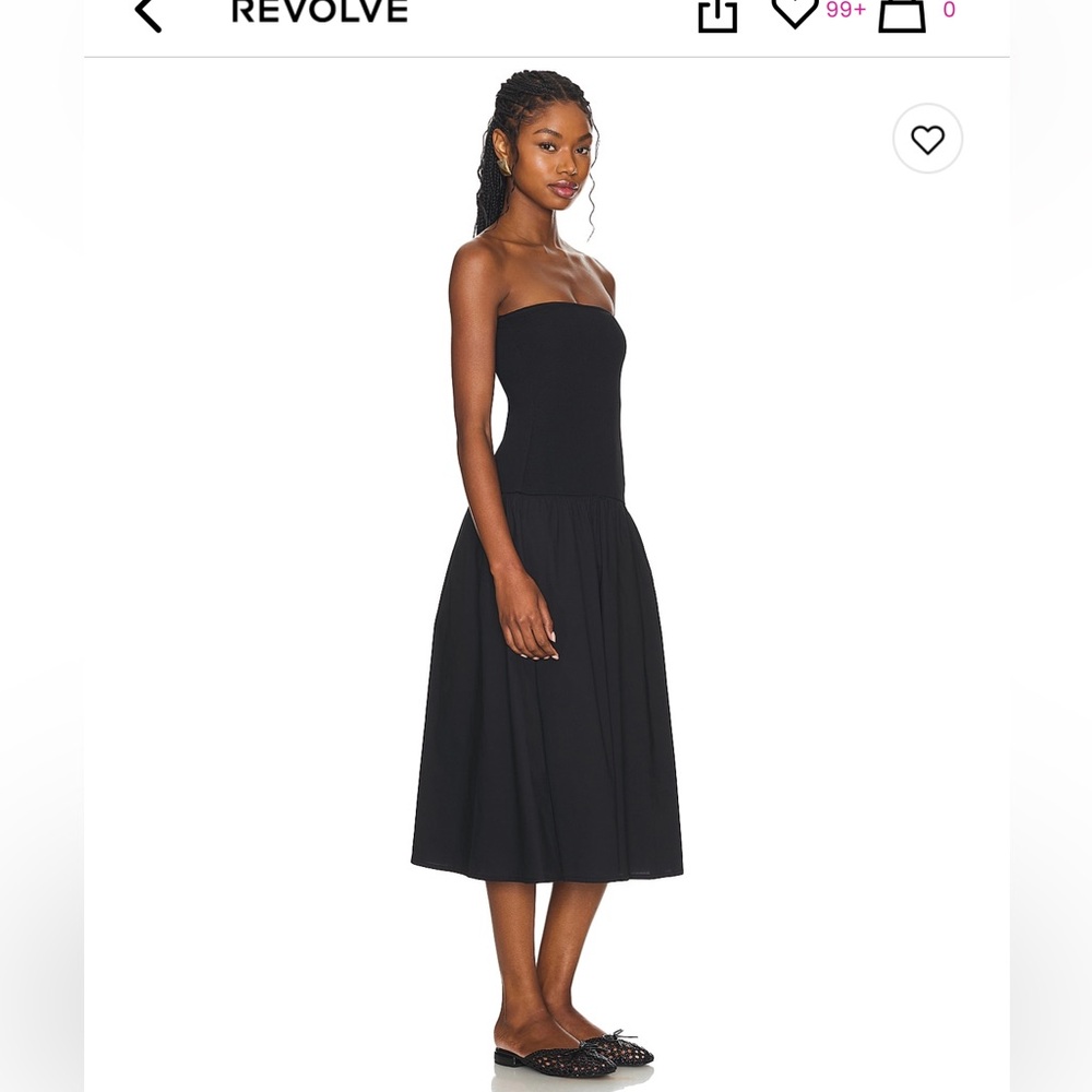 COPY - Weworewhat midi drop waist black dress size large